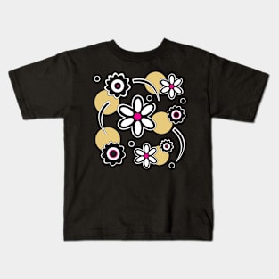 Flowers and Circles Kids T-Shirt